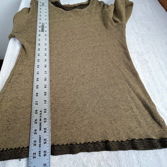 Cut Loose Womens Knit Pullover Sweater Medium Brown Black Long Sleeve Round Neck - Picture 5 of 5